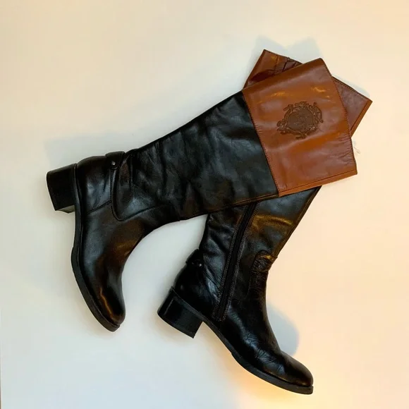 Etienne aigner leather boots outlet